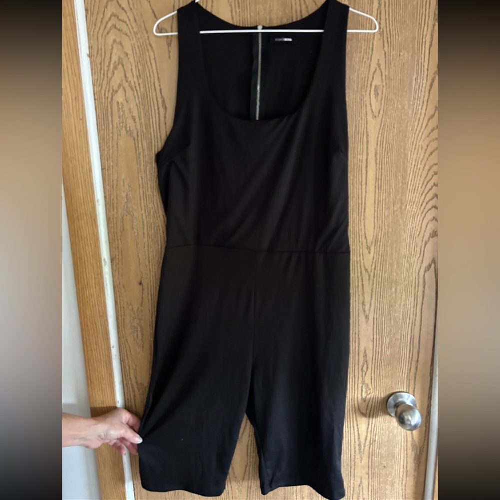 Fashion nova black biker short romper size 2x